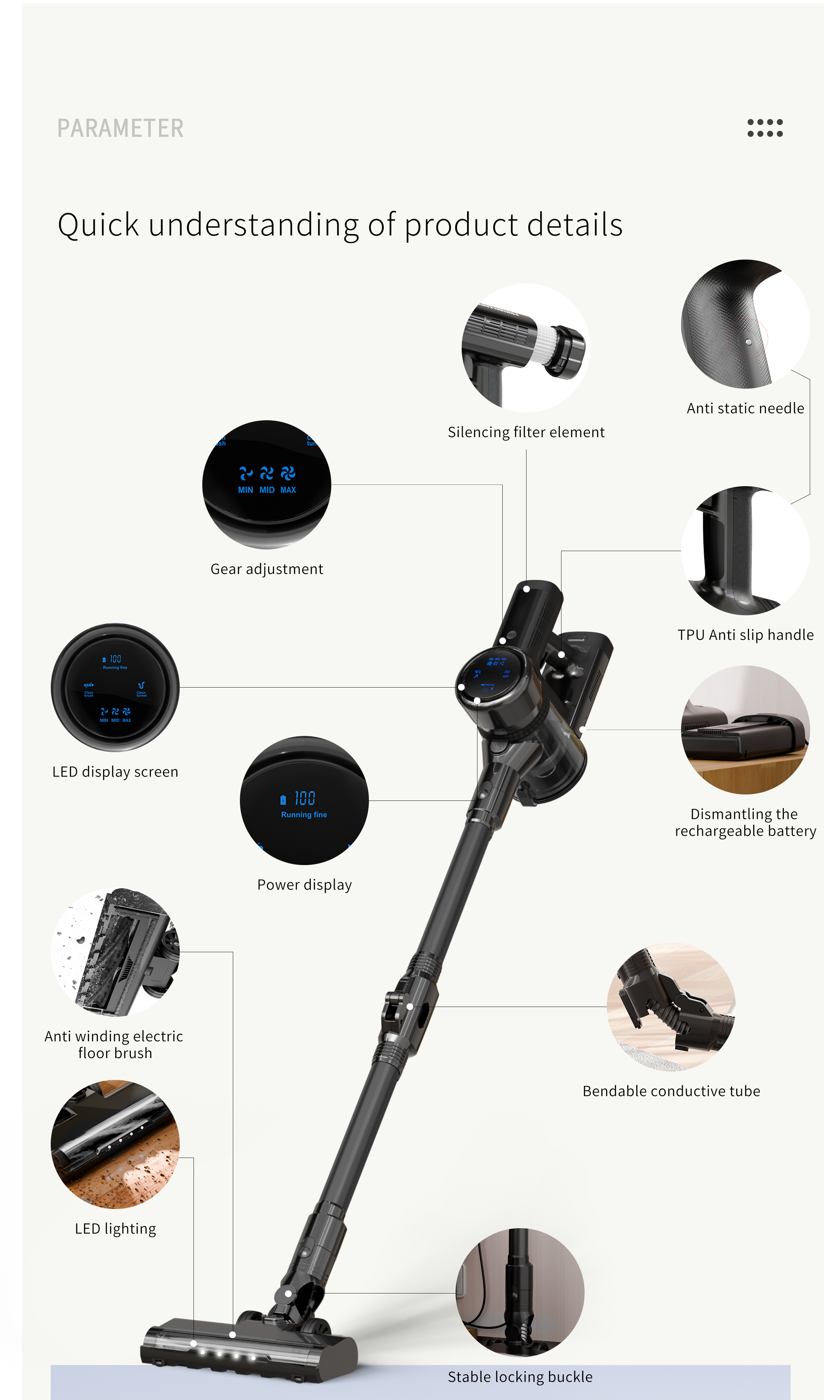 POWERCLEANY™ V8 ULTIMATE FLEX CLEANING POWER VACUUM (BLACK EDITION)
