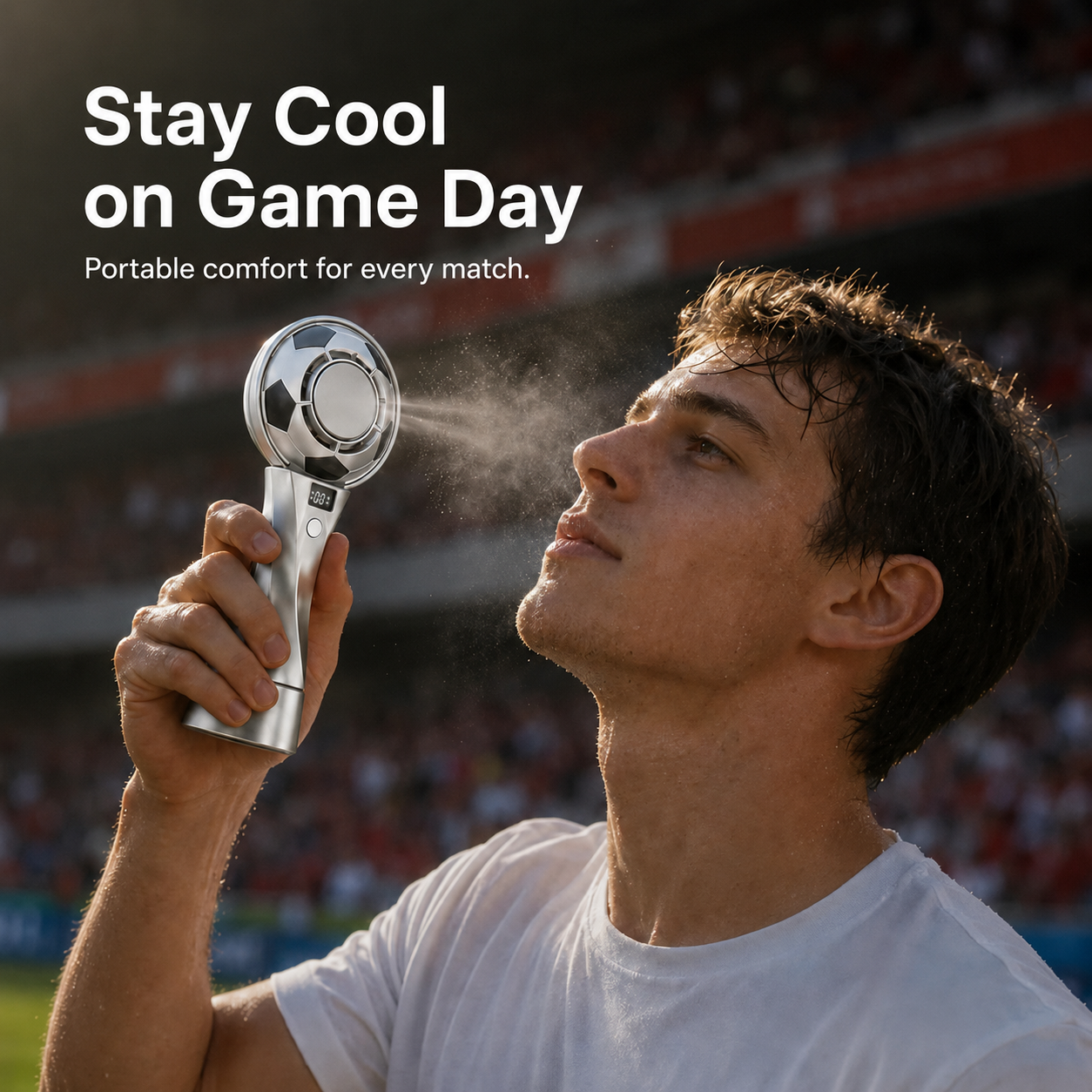 FrostKick™ Mini Handheld Fan With Cooling Pad